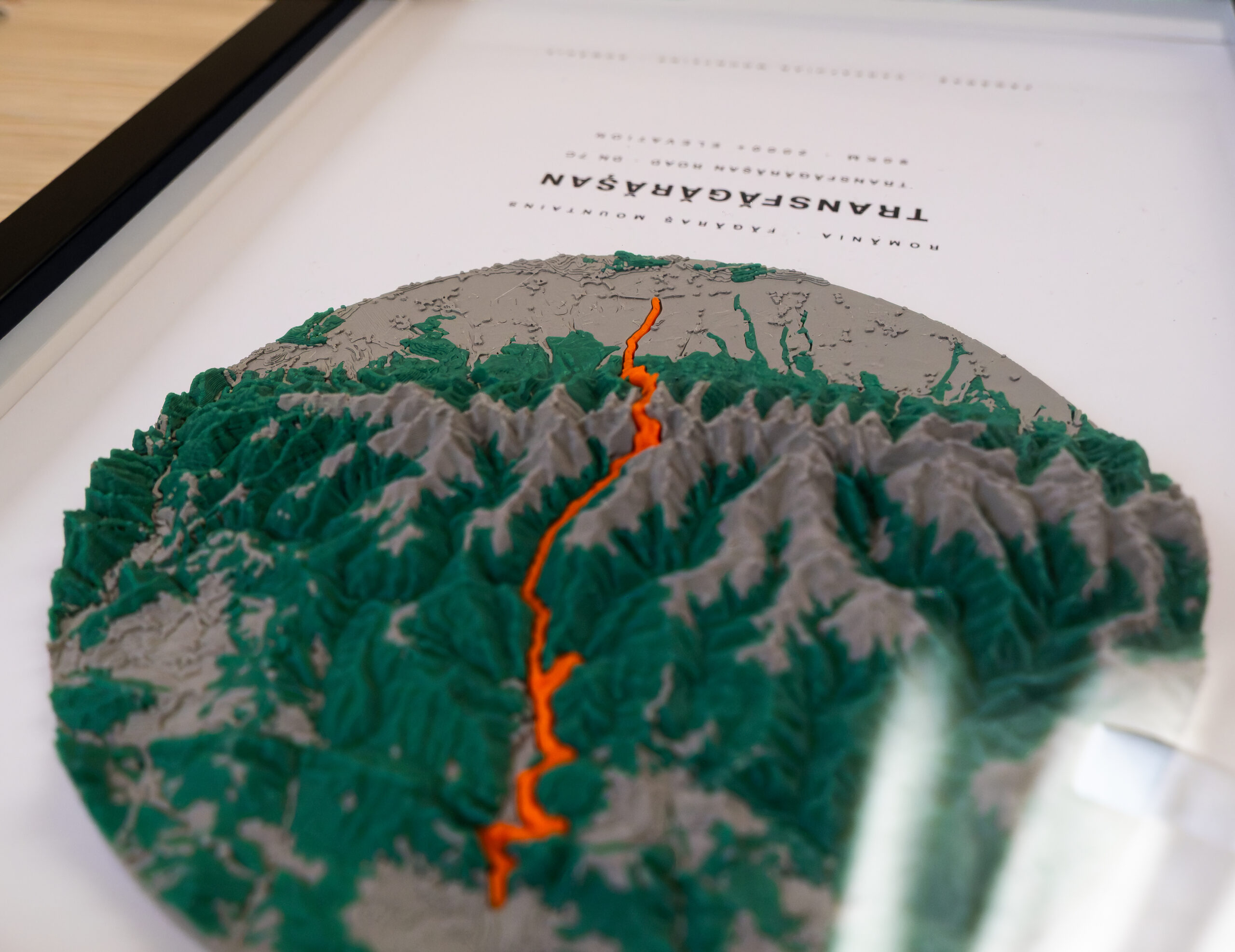 Detaliu relief 3D Transfăgărășan